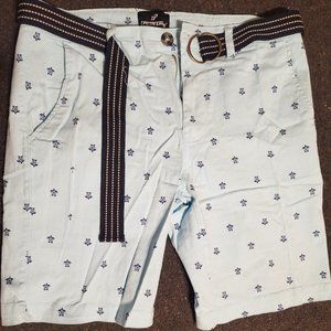 Upstanders ++Flex Sea Turtle Mint shorts w/ belt Size 32